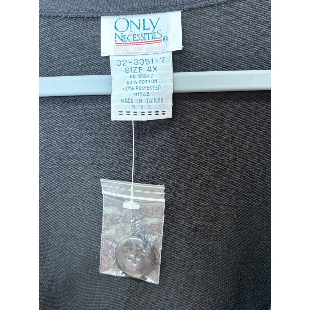 Plus Size 4x Black Button-Front Cardigan Only Nec… - image 3